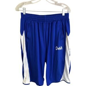 Descente DeNA Baystars Collection Shorts Mens Blue Pull On Elastic Waist